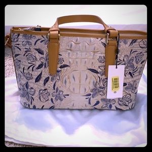 Brahmin -Mini Asher indigo palaminto leather